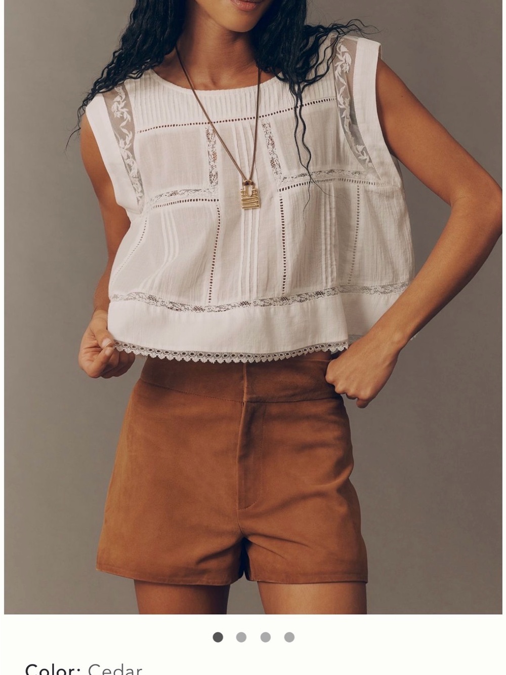 Walter Baker Cedar Brown Suede High-Rise Shorts